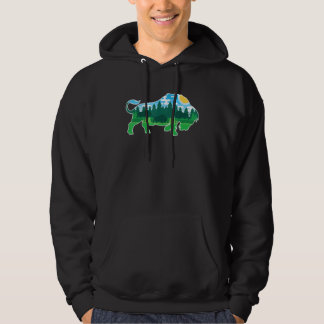 Moletom Zoo Outdoor Animal  Camping People Buffalo Bison
