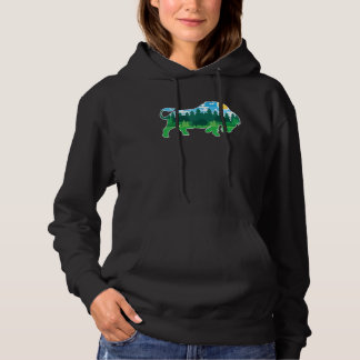 Moletom Zoo Outdoor Animal  Camping People Buffalo Bison