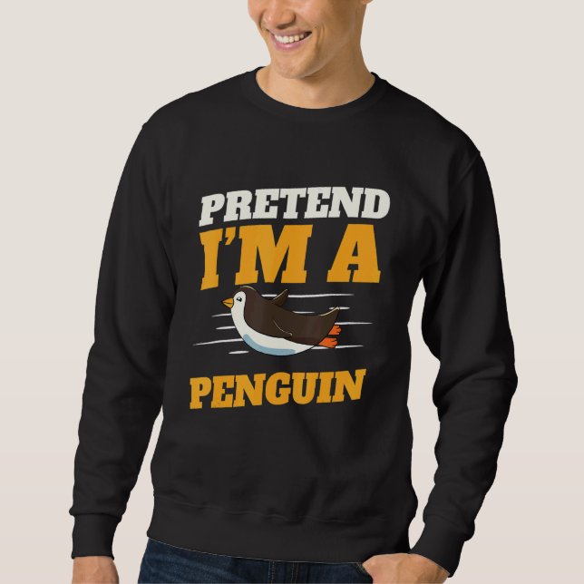 Moletom Zookeeper Antarctic Zoo Animal Pretend I'm A Pengu (Frente)