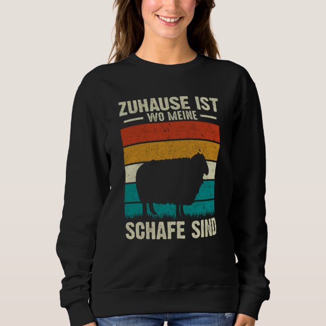 Moletom Zuhause Ist Wo Meine Schafe Sind (Frente)