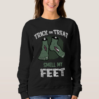 Moletom Zumbi Doces ou Travessuras Cheire Meus Pés Hallowe