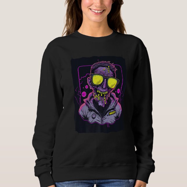 Moletom Zumbi Usando Óculos de Sol Premium (Frente)