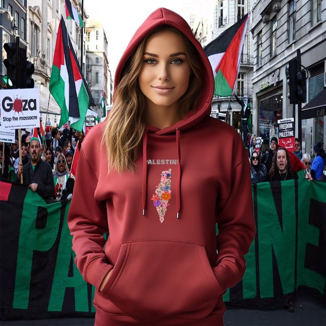 Moletons da Palestina para Mulheres (Palestine March, Free Palestine,  Cease Fire, No To Genocide)