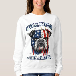Moletons Patrióticos do Bulldog Mal-Humorado do Di