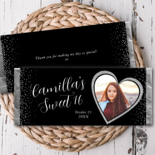 Molhador de Bar de doce personalizado preto-brilha