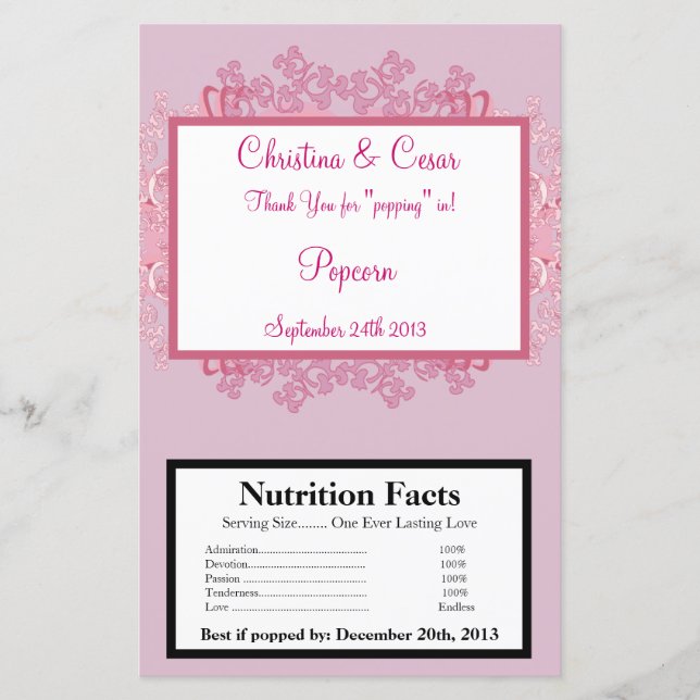 Molhador de Microondas Pipoca Rosa/Scro Chinês Rox (Frente)