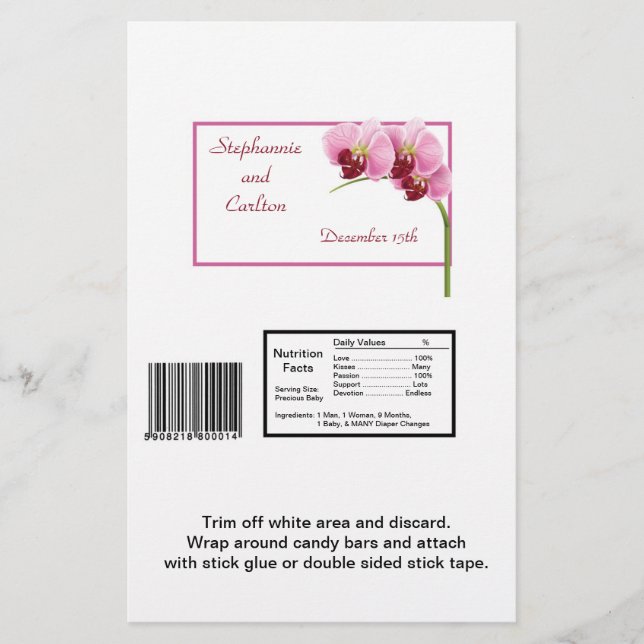 Molhador Grande de Doces Púrpura Casado com Orquíd (Frente)