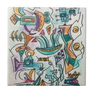 Molho Aterrissagem — Arte Geométrica de Aquarela M