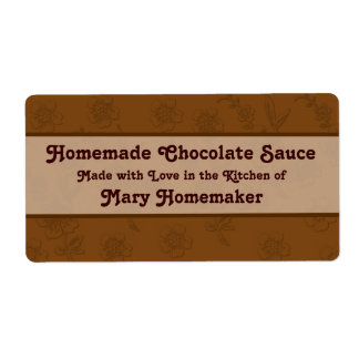 Molho de Chocolate Personalizado ou Etiquetas de M
