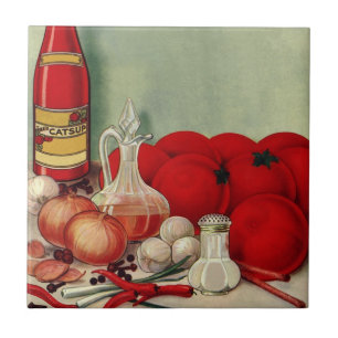 Molho de Tomate de Comida Italiana Vintage Cebolas