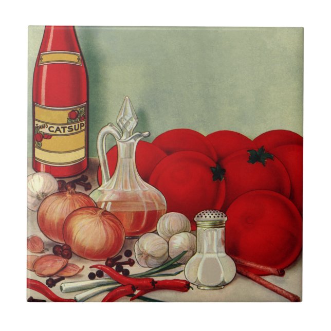 Molho de Tomate de Comida Italiana Vintage Cebolas (Frente)