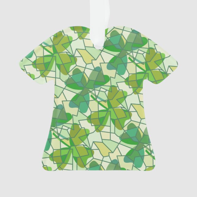 Molhos de Shamrock ornamentos cerâmicos (Frente)