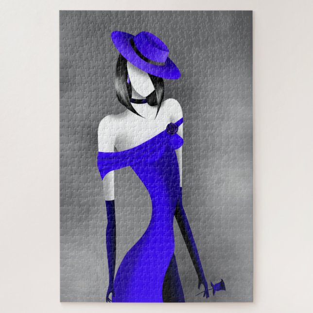 Moll de Gangster Romântico com Quebra-cabeça de Ro (Vertical)