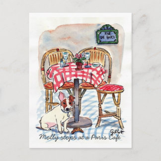 Molly Pára num Café de Paris Cartão postal