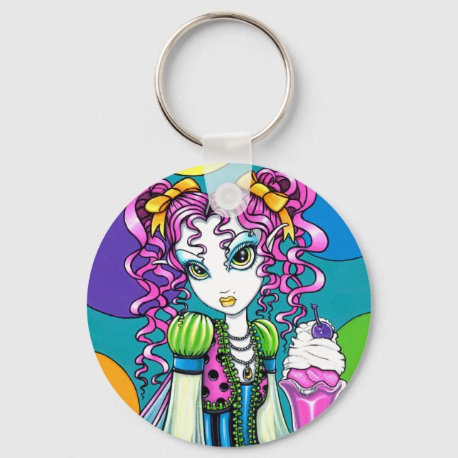 "Molly" Sorvete Arco-Íris Chaveiro (Frente)