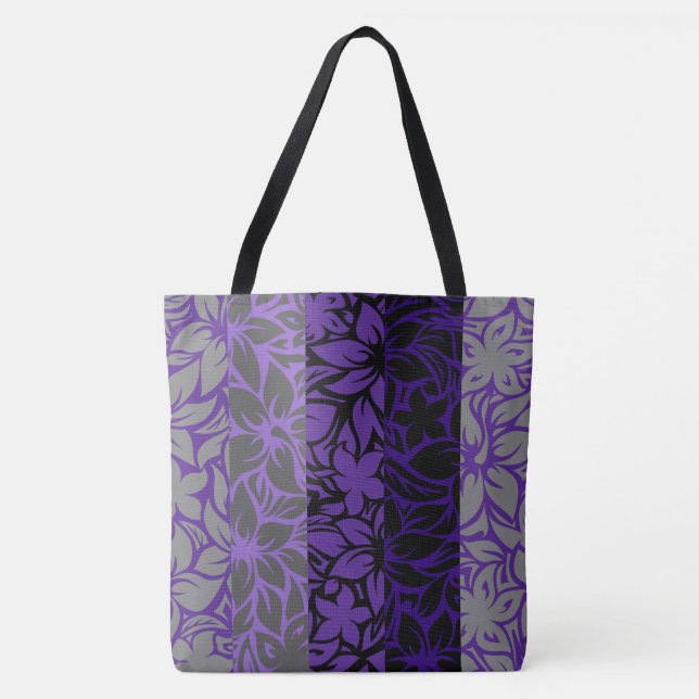 Moloaa Bay Hawaiian Hibiscus Striped Bolsa de prai (Frente)