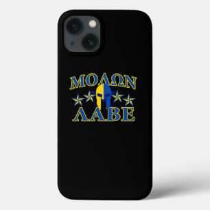 Molon Labe Spartan Warrior 5 stars Yellow Blue