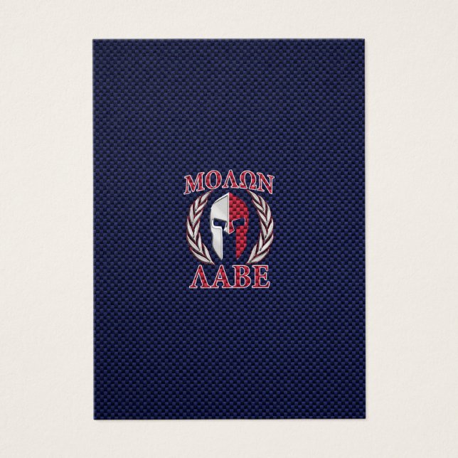 Molon Labe Spartan Warrior Carbon Fibra Impressão (Frente)