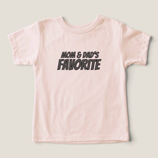 Mom & Dad’s Favorite – Cute Kids T-Shirt | Fun Fam (Design frontal)