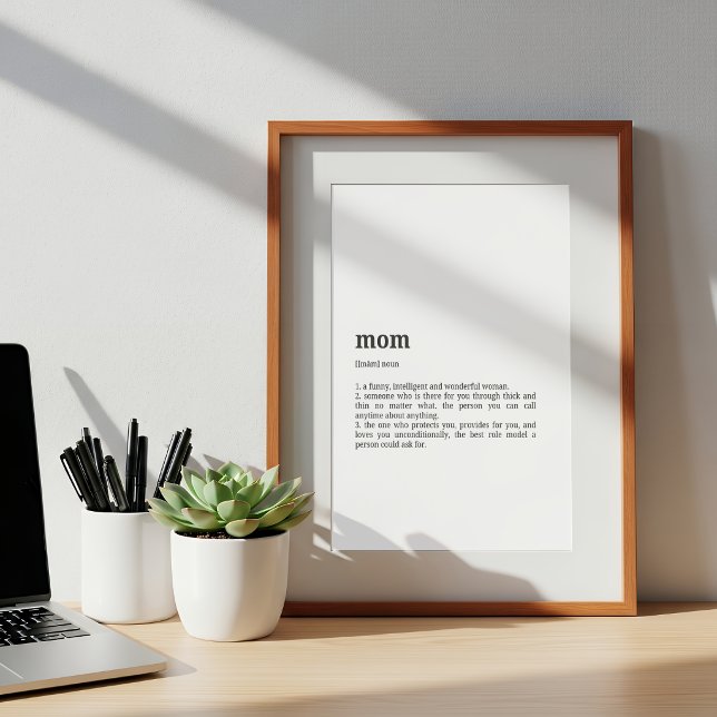 Mom Definition Poster | Dictionary Style (Criador carregado)