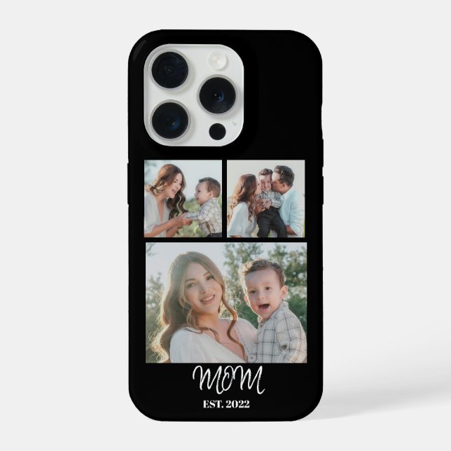 Mom Established, 3-Photo iPhone 15 Phone Case (Verso)