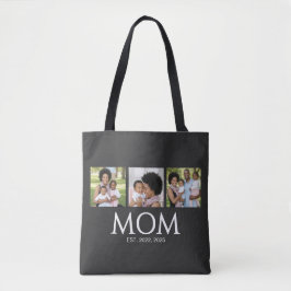 Mom Established Caps Black 3 Photo Tote Bag
