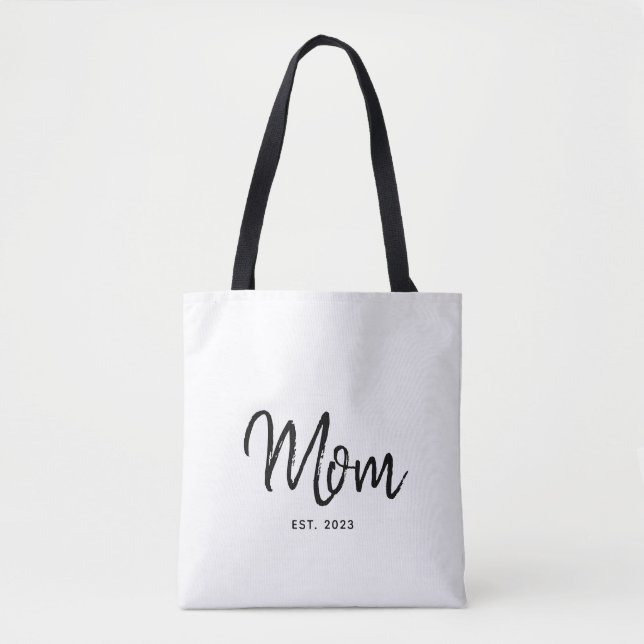Mom Established New Mom Gift Tote Bag (Frente)