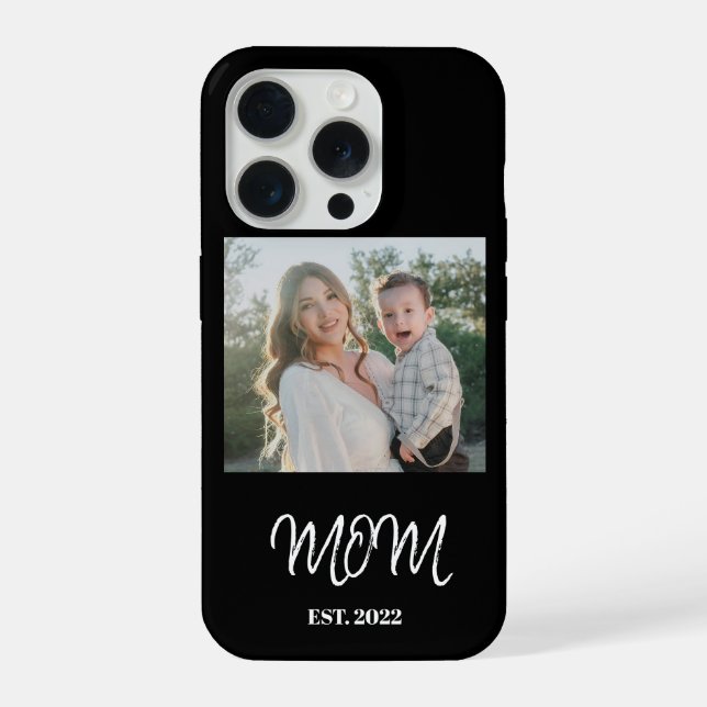 Mom Established, Photo, Script, iPhone phone case (Verso)