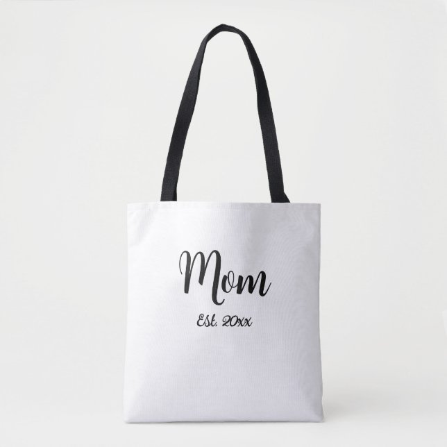 Mom Established Year New Mom Gift Tote (Frente)