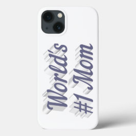 Mom gray text iPhone case