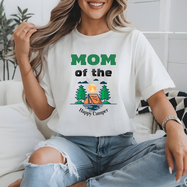 Mom Happy Camper T-Shirt Kids Birthday Party (Criador carregado)