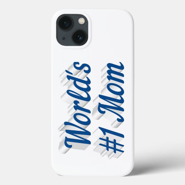 Mom sea blue text iPhone case (Verso)