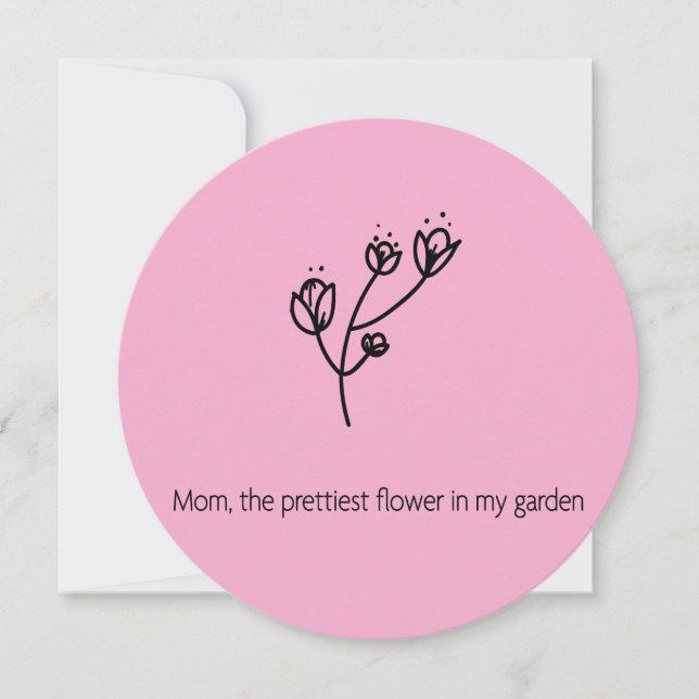 Mom the Prettiest Flower (Black Typography) (Frente)