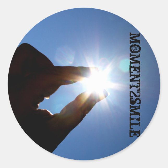 MOMENTO2SORRINHA grande adesivo redondo (Frente)