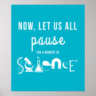 Momento do Poster de Teal de Ciência