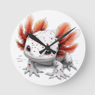 Momento Encantado Relógio de Parede Axolotl