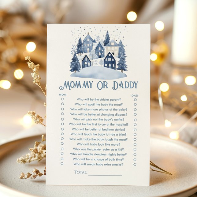 Mommy Or Daddy Chrismtas Village Baby Shower game (Criador carregado)