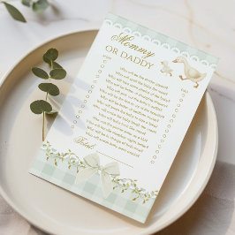 Mommy or Daddy Silly Goose Sage Baby Shower game