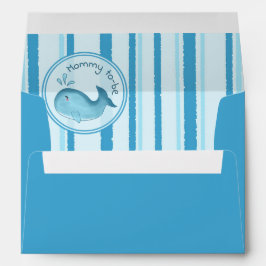 Mommy To Be Cute Whale Baby Shower Envelope