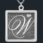 Momograma Colar Prata<br><div class="desc">Colares de Manutenção Escolha Término Dourado Prateado Prateado ou Personalizado Personalizado Único Silver Silver Silver!Colares de Festas de casamento de Presença de Natal - para alterar a cor de fundo - clique em personalizar - clique em editar - escolha a última ferramenta no menu suspenso e escolha entre uma das...</div>