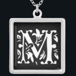 Momograma Colar Prata<br><div class="desc">Colares de Manutenção Escolha Término Dourado Prateado Prateado ou Personalizado Personalizado Único Silver Silver Silver!Colares de Festas de casamento de Presença de Natal - para alterar a cor de fundo - clique em personalizar - clique em editar - escolha a última ferramenta no menu suspenso e escolha entre uma das...</div>