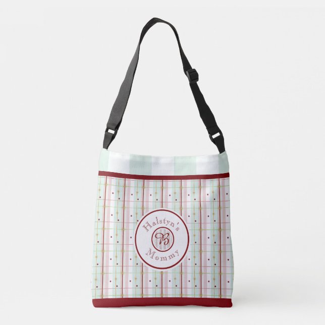 Mom's Monogram Kid Essentials Tote - Mint (Verso)