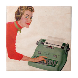 Mona e sua nova máquina de escrever