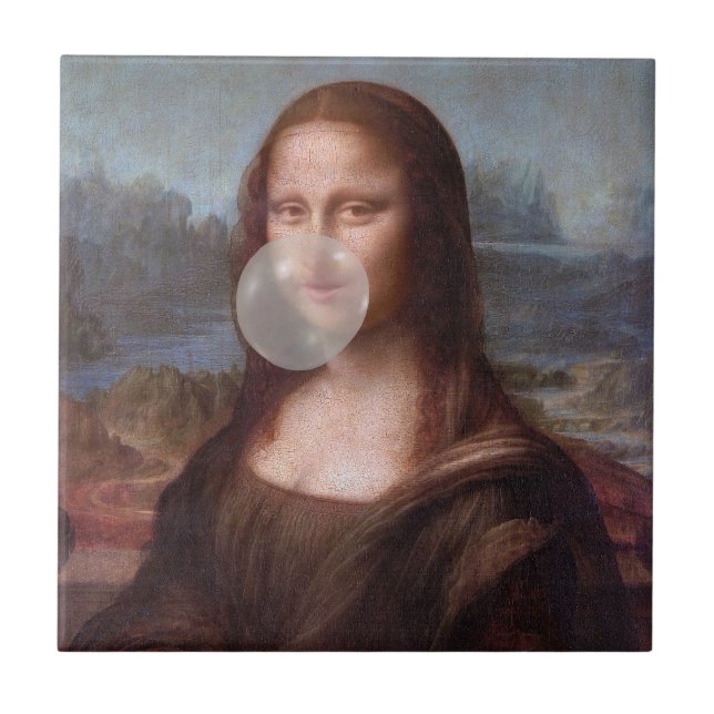 Mona Lisa a soprar o chiclete da cinza (Frente)