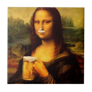 Mona Lisa bebendo Beer lover
