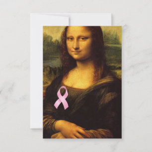 Mona Lisa Com Fita Rosa