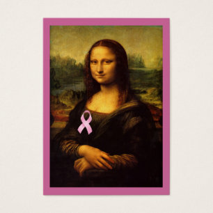 Mona Lisa Com Fita Rosa