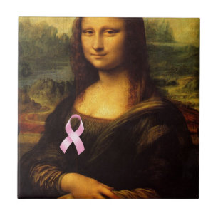 Mona Lisa Com Fita Rosa