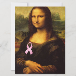 Mona Lisa Com Fita Rosa