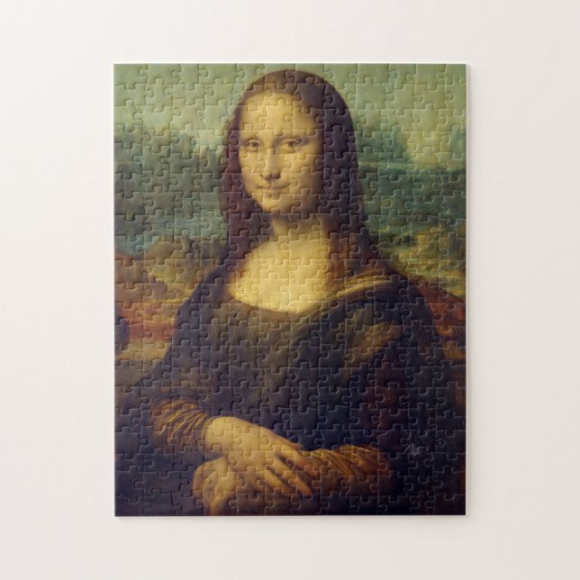 Mona Lisa pintando Quebra-cabeça de Jigsaw (Vertical)
